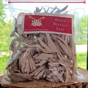 A clear bag of White Buffalo Sage