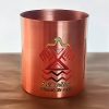 Solid Copper Mug "Water Is Life" Copper mug with Indigenous-inspired design and 'Water is Life' inscription.